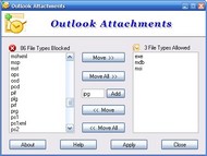 Outlook Attachments screenshot